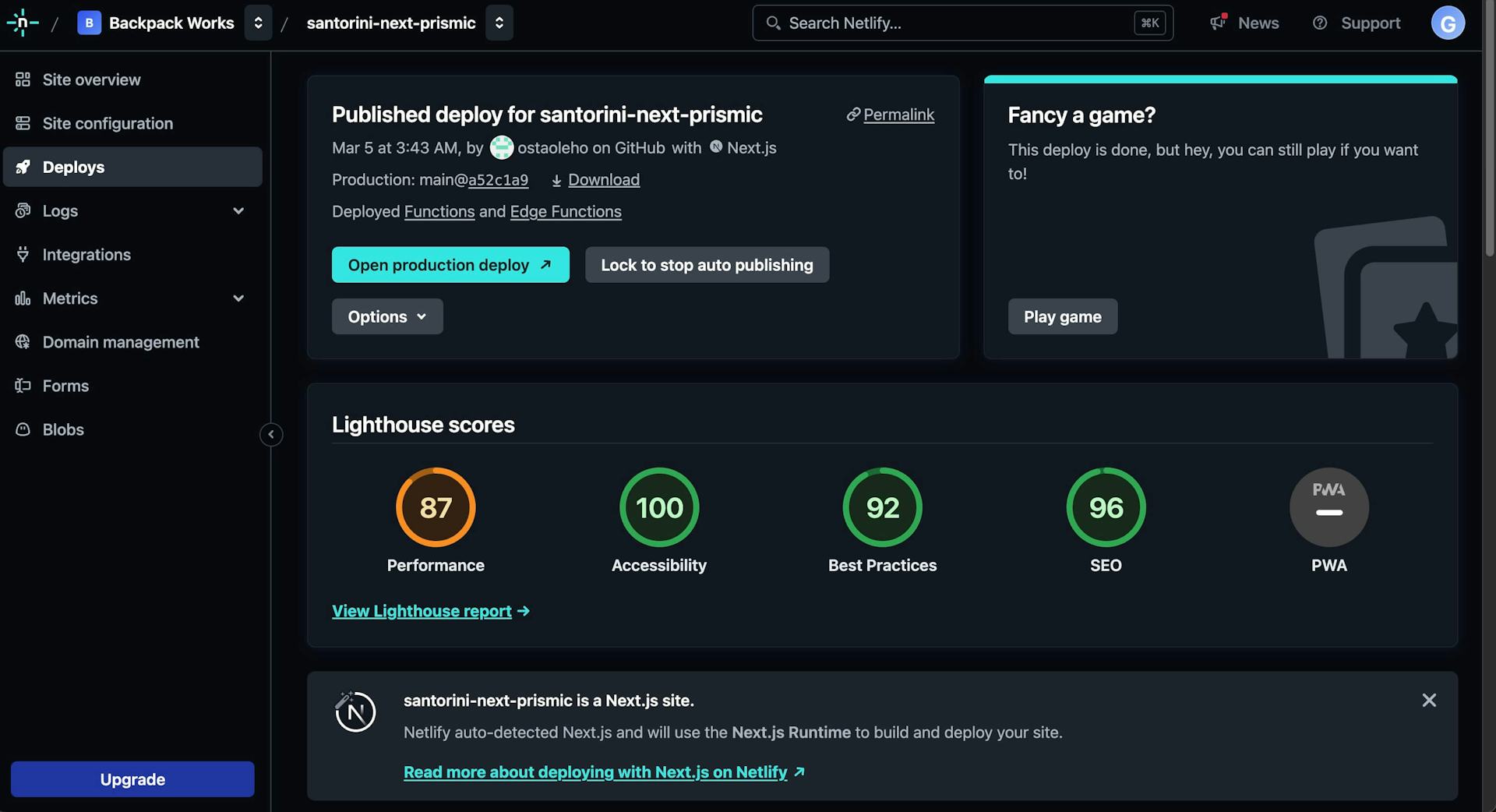 Build report scores